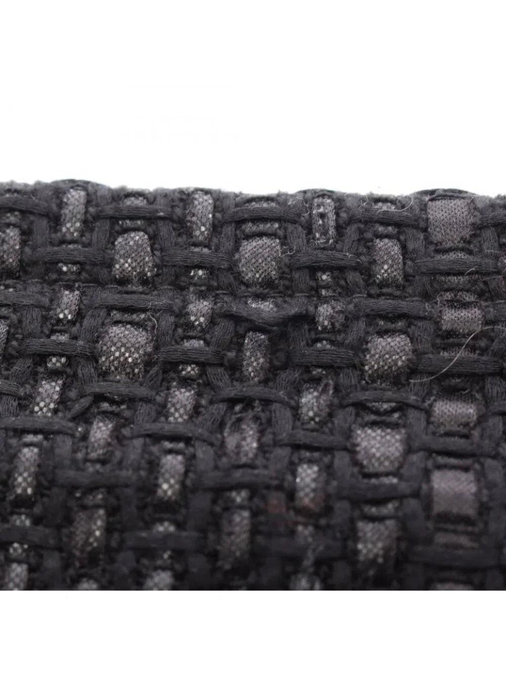 Chanel Skirt CC Logo Button Tweed Cotton